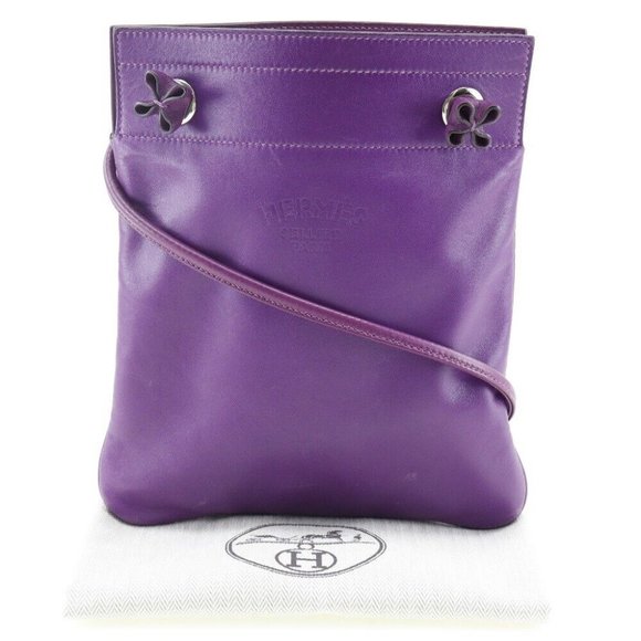 HERMES Aline Mini Shoulder Bag purple/SilverHardware Vaux Swift - Picture 4 of 9